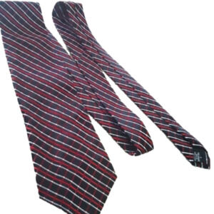 GEOFFREY Beene 100% Silk Tie black/Red/white nwt